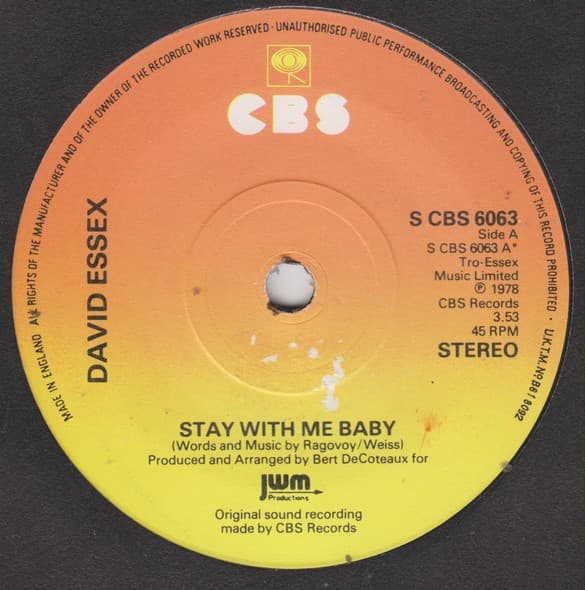 Album Cover Art for Stay With Me Baby