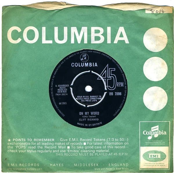 Album Cover Art for On My Word / Just A Little Bit Too Late