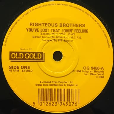 Album Cover Art for You've Lost That Lovin' Feeling / Unchained Melody