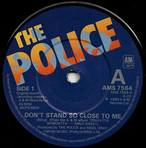 Album Cover Art for Don't Stand So Close To Me