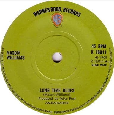 Album Cover Art for Long Time Blues