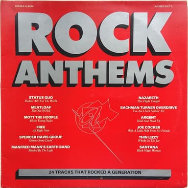 Album Cover Art for Rock Anthems