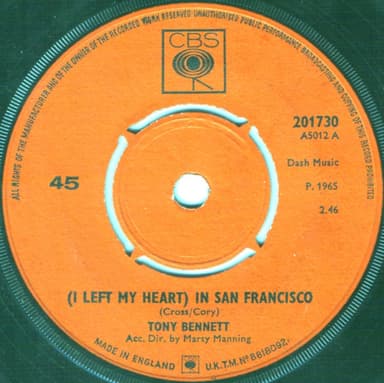 Album Cover Art for (I Left My Heart) In San Francisco