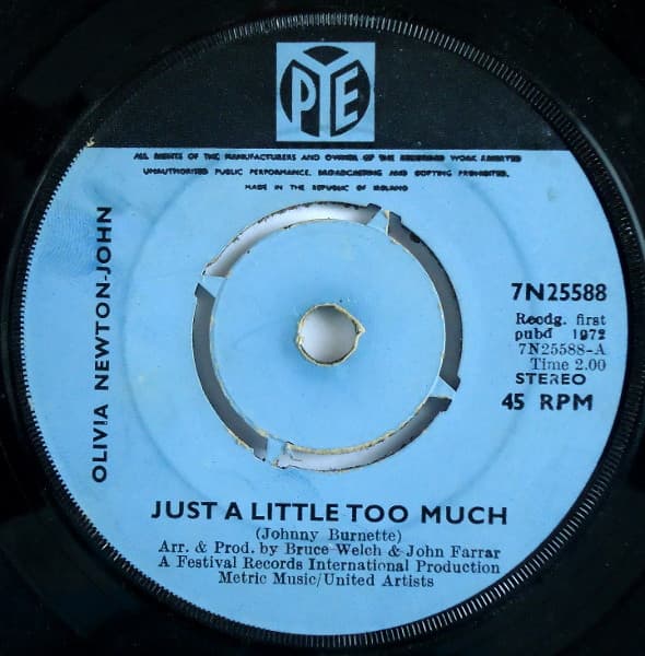 Album Cover Art for Just A Little Too Much