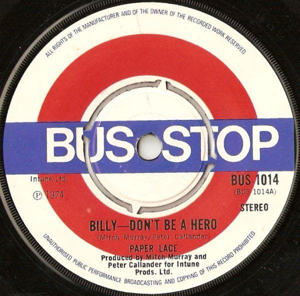 Album Cover Art for Billy - Don't Be A Hero