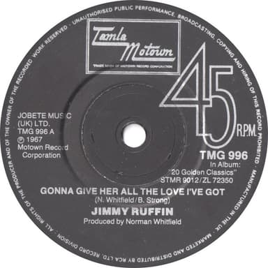 Album Cover Art for Gonna Give Her All The Love I've Got / I've Passed This Way Before