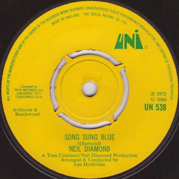 Album Cover Art for Song Sung Blue