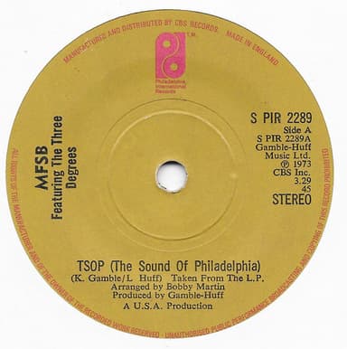 Album Cover Art for TSOP (The Sound Of Philadelphia)