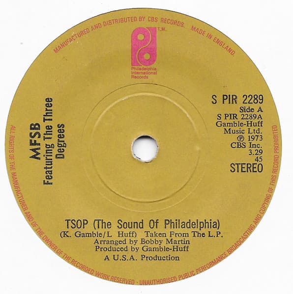 Album Cover Art for TSOP (The Sound Of Philadelphia)