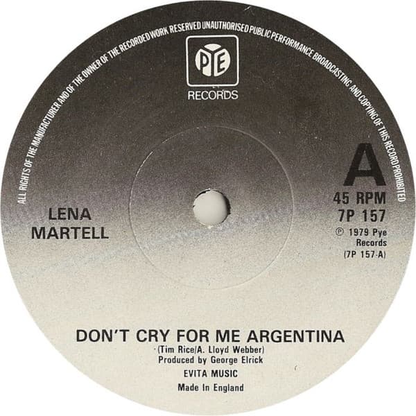 Album Cover Art for Don't Cry For Me Argentina