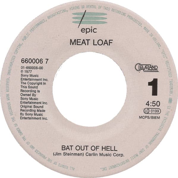 Album Cover Art for Bat Out Of Hell