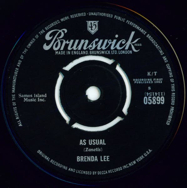 Album Cover Art for As Usual / Lonely Lonely Lonely Me