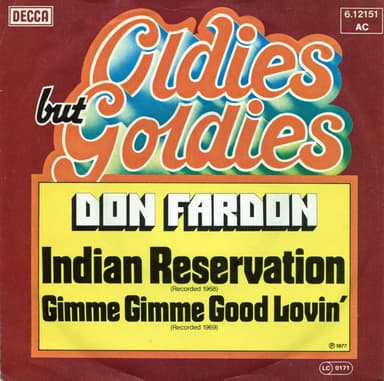 Album Cover Art for Indian Reservation / Gimme Gimme Good Loving