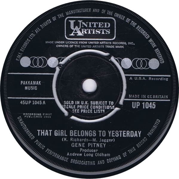 Album Cover Art for That Girl Belongs To Yesterday