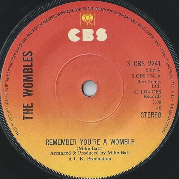 Album Cover Art for Remember You're A Womble