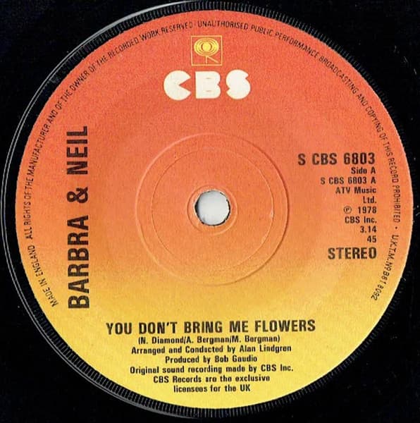 Album Cover Art for You Don't Bring Me Flowers