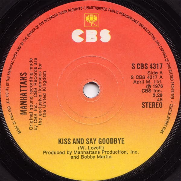 Album Cover Art for Kiss And Say Goodbye