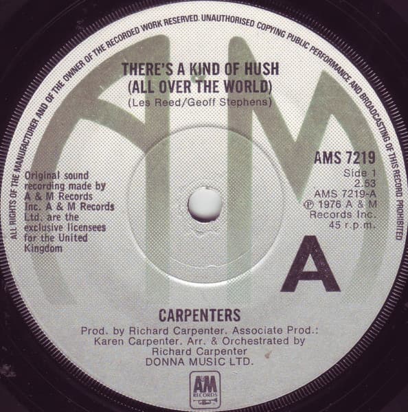 Album Cover Art for There's A Kind Of Hush (All Over The World)