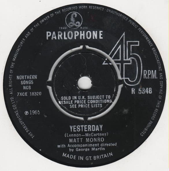 Album Cover Art for Yesterday