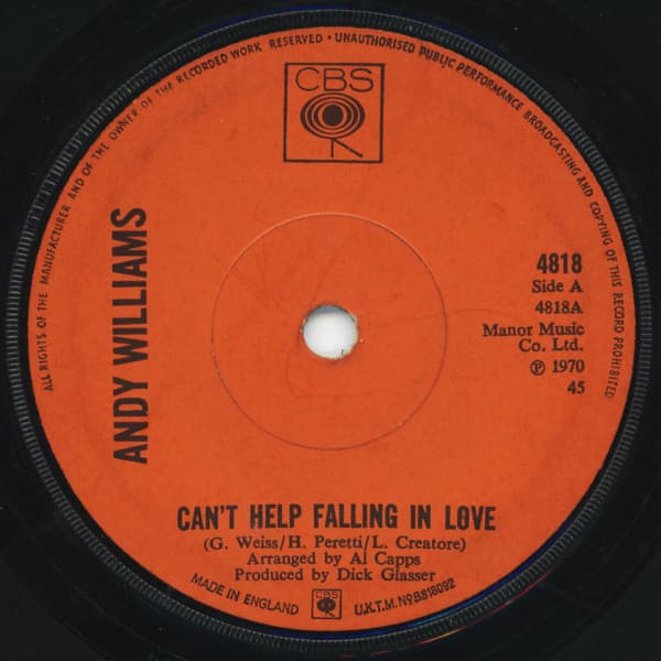 Album Cover Art for Can't Help Falling In Love