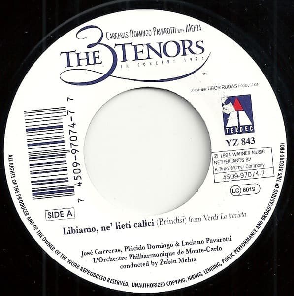 Album Cover Art for Libiamo, Ne' Lieti Calici (Brindisi) / La Donna È Mobile