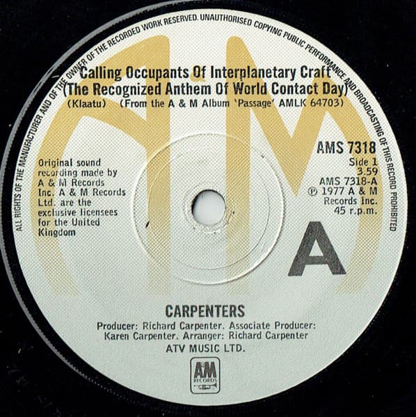 Album Cover Art for Calling Occupants Of Interplanetary Craft (The Recognized Anthem Of World Contact Day)