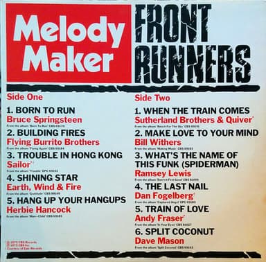 Album Cover Art for Melody Maker Front Runners