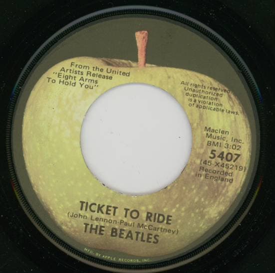 Album Cover Art for Ticket To Ride / Yes It Is