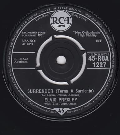 Album Cover Art for Surrender (Torna A Surriento)