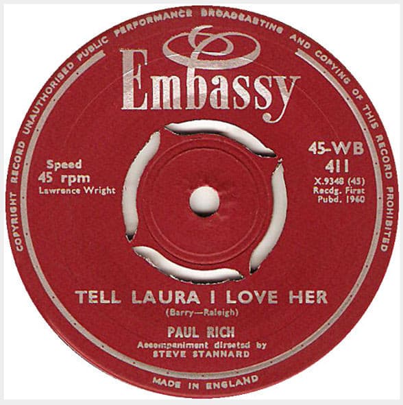 Album Cover Art for Tell Laura I Love Her / Lorelei