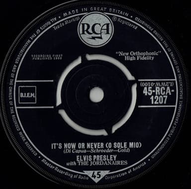 Album Cover Art for It's Now Or Never (O Sole Mio)