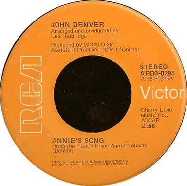Album Cover Art for Annie's Song
