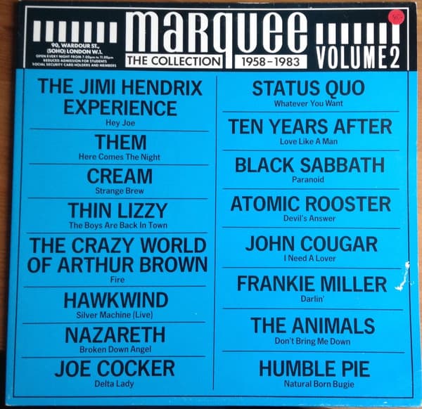 Album Cover Art for The Marquee Collection Volume 2