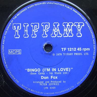 Album Cover Art for Bingo (I'm In Love) / This Bingo Game