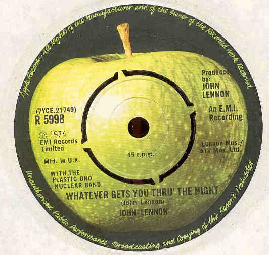 Album Cover Art for Whatever Gets You Thru' The Night