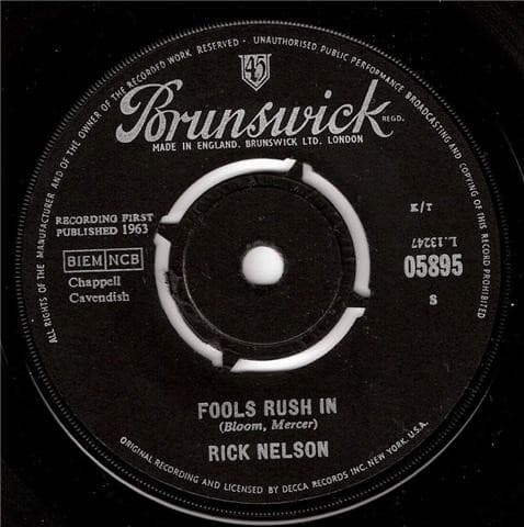 Album Cover Art for Fools Rush In / Down Home