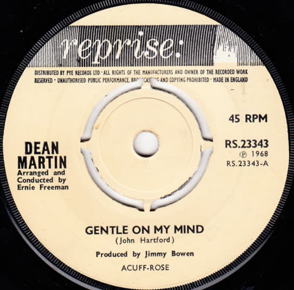 Album Cover Art for Gentle On My Mind / That Old Time Feelin'