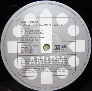 Album Cover Art for I Want To Know What Love Is